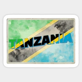 Tanzania vintage style retro souvenir Sticker